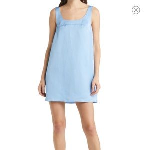 Frame Micro Flare Dress in Oxford Blue (S)